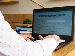 Dislocated worker filing an unemployment claim
